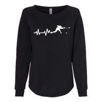 Hockey Player Heartbeat Ice Hockey Gift Womens California Wash Sweatshirt