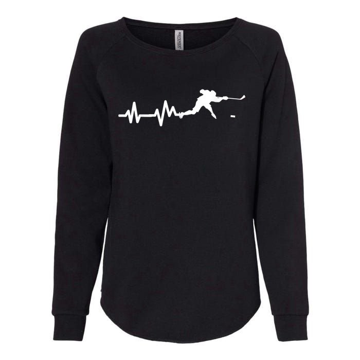 Hockey Player Heartbeat Ice Hockey Gift Womens California Wash Sweatshirt