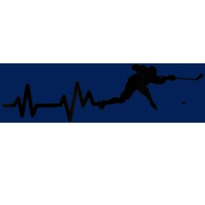 Hockey Player Heartbeat Hockey Bumper Sticker