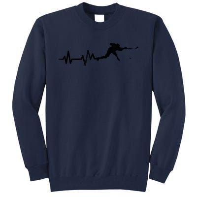 Hockey Player Heartbeat Hockey Tall Sweatshirt