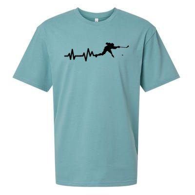 Hockey Player Heartbeat Hockey Sueded Cloud Jersey T-Shirt