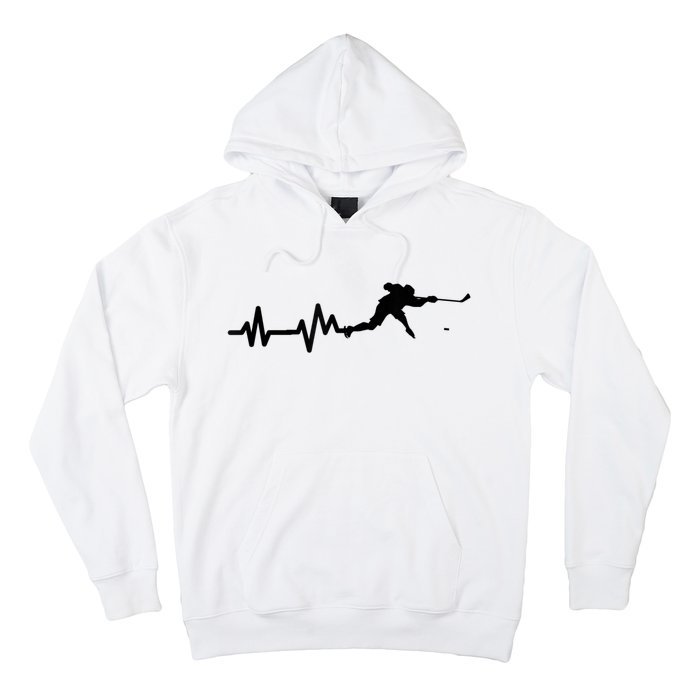 Hockey Player Heartbeat Hockey Hoodie