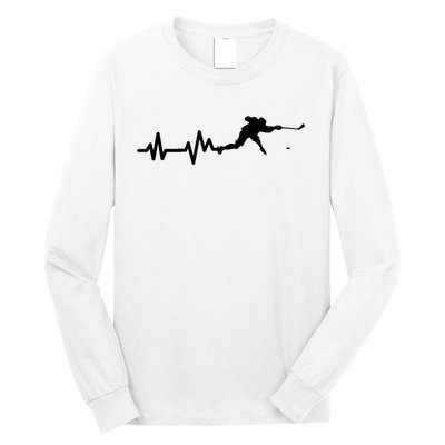 Hockey Player Heartbeat Hockey Long Sleeve Shirt