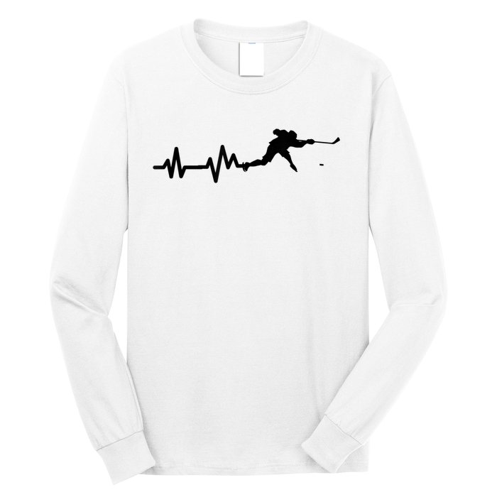 Hockey Player Heartbeat Hockey Long Sleeve Shirt