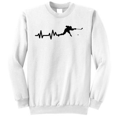 Hockey Player Heartbeat Hockey Sweatshirt