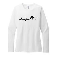 Hockey Player Heartbeat Hockey Womens CVC Long Sleeve Shirt