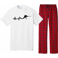 Hockey Player Heartbeat Hockey Pajama Set