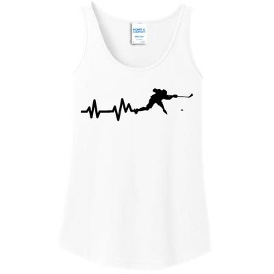 Hockey Player Heartbeat Hockey Ladies Essential Tank