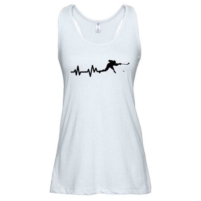 Hockey Player Heartbeat Hockey Ladies Essential Flowy Tank