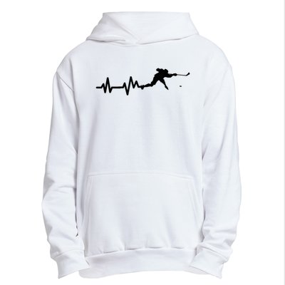 Hockey Player Heartbeat Hockey Urban Pullover Hoodie