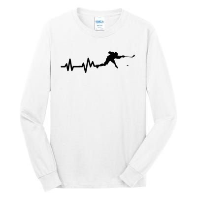 Hockey Player Heartbeat Hockey Tall Long Sleeve T-Shirt