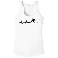 Hockey Player Heartbeat Hockey Ladies PosiCharge Competitor Racerback Tank