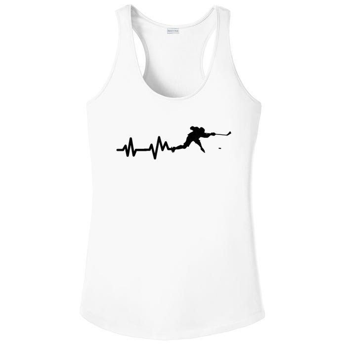 Hockey Player Heartbeat Hockey Ladies PosiCharge Competitor Racerback Tank