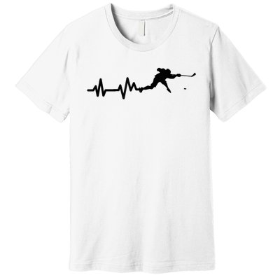 Hockey Player Heartbeat Hockey Premium T-Shirt