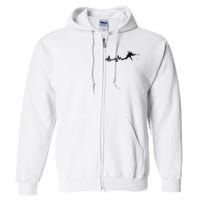 Hockey Player Heartbeat Hockey Full Zip Hoodie