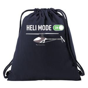 Helicopter Pilot Heli Funny Rc Helicopter Flight Mode On Gift Drawstring Bag