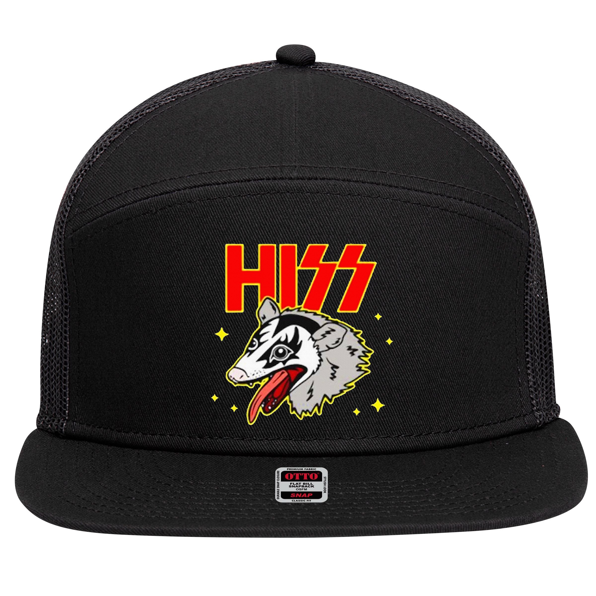 Hiss Possum 7 Panel Mesh Trucker Snapback Hat