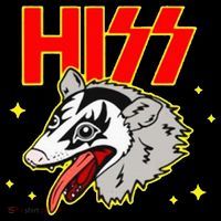 Hiss Possum Button