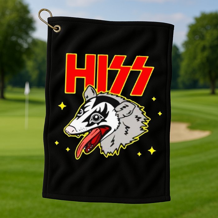 Hiss Possum Golf Towel