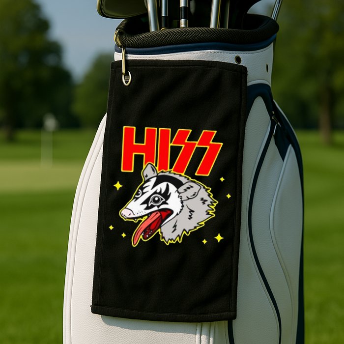Hiss Possum Golf Towel