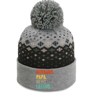 Husband Papa Hero Legend The Baniff Cuffed Pom Beanie