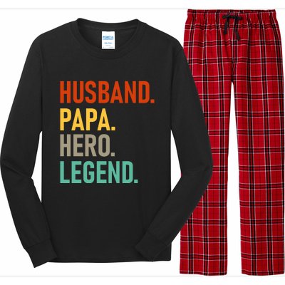 Husband Papa Hero Legend Long Sleeve Pajama Set