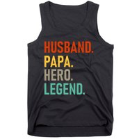 Husband Papa Hero Legend Tank Top