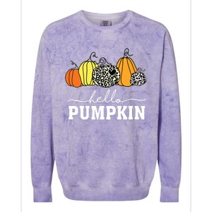 Hello Pumpkin Colorblast Crewneck Sweatshirt