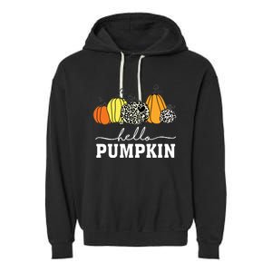 Hello Pumpkin Garment-Dyed Fleece Hoodie