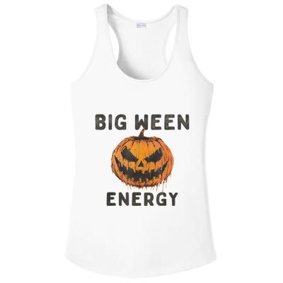 Halloween Pumpkin Head Big Ween Energy Spooky Ladies PosiCharge Competitor Racerback Tank