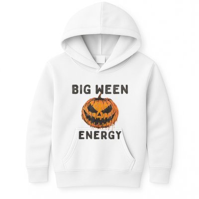 Halloween Pumpkin Head Big Ween Energy Spooky Kids Hoodie
