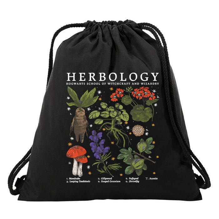 Herbology Plants Drawstring Bag