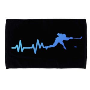 Hockey Player Heartbeat Hockey Great Gift Microfiber Hand Towel