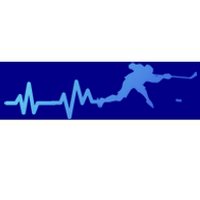 Hockey Player Heartbeat Hockey Great Gift Bumper Sticker