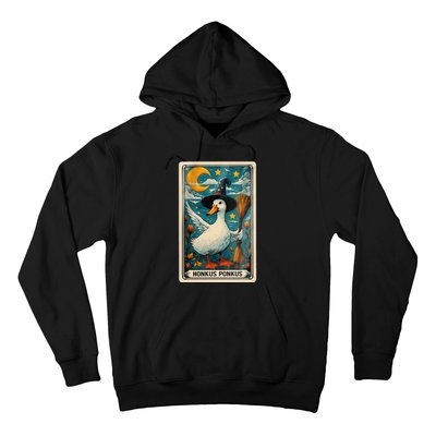 Honkus Ponkus Halloween Goose Meme Parody Retro Tarot Card Hoodie