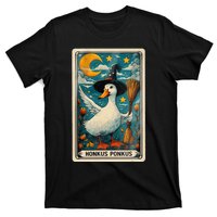 Honkus Ponkus Halloween Goose Meme Parody Retro Tarot Card T-Shirt