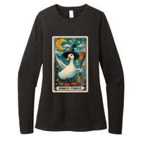 Honkus Ponkus Halloween Goose Meme Parody Retro Tarot Card Womens CVC Long Sleeve Shirt