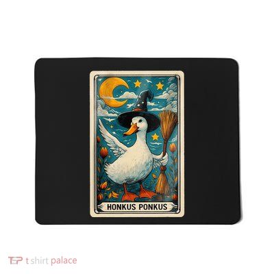 Honkus Ponkus Halloween Goose Meme Parody Retro Tarot Card Mousepad