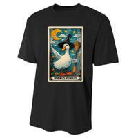 Honkus Ponkus Halloween Goose Meme Parody Retro Tarot Card Performance Sprint T-Shirt