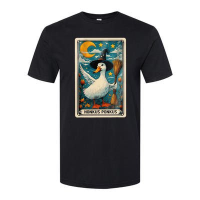 Honkus Ponkus Halloween Goose Meme Parody Retro Tarot Card Softstyle CVC T-Shirt