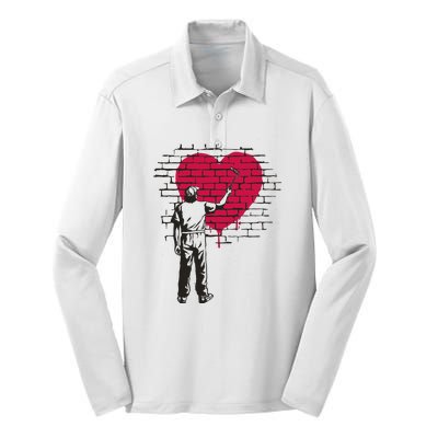 Heart Painter Silk Touch Performance Long Sleeve Polo