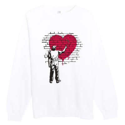 Heart Painter Premium Crewneck Sweatshirt