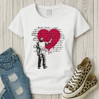Heart Painter Womens T-Shirt