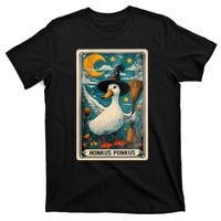 Honkus Ponkus Halloween Goose Meme Parody Retro Tarot Card T-Shirt