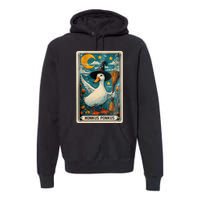 Honkus Ponkus Halloween Goose Meme Parody Retro Tarot Card Premium Hoodie