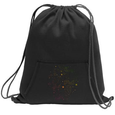 H.Arry Potter H.Ogwarts Rainbow Line Art Sweatshirt Cinch Pack Bag