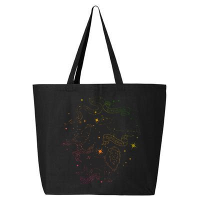 H.Arry Potter H.Ogwarts Rainbow Line Art 25L Jumbo Tote