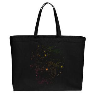 H.Arry Potter H.Ogwarts Rainbow Line Art Cotton Canvas Jumbo Tote