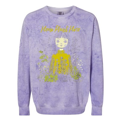 House Plant Hero Illustration Colorblast Crewneck Sweatshirt