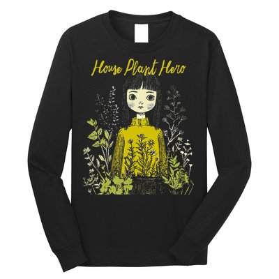 House Plant Hero Illustration Long Sleeve Shirt